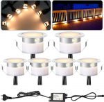 Komplekt 6 12 V LED s&uuml;vistatavad p&otilde;randavalgustid, v&auml;ljas, l&auml;bim&otilde;&otilde;t 31 mm, soojad valged s&uuml;vistatavad p&otilde;randavalgustid, minipunktid, trepipunktid, IP67 veekindel trepivalgustus, tekivalgustus k&ouml;&ouml;ki, aeda, k&otilde;nnitee jaoks