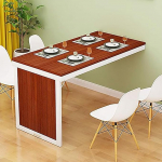 Moderner, an der Wand montierter, klappbarer Esstisch, platzsparender K&uuml;chentisch aus Holz (35,4 x 19,7 x 29,5 Zoll, Braun A)