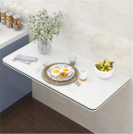 Wandtisch Klappbar mit Marmormuster Klapptisch Murale mit Metallb&uuml;geln Wandtisch Aus Holz Klappdicke 4,1cm