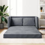 ZEYUAN P&otilde;randadiivan magamisfunktsiooniga, tumehall, 122 x 204 x 55 cm, Samet, Lounge diivan, Diivanid ja diivanid, Relax diivan, Diivan elutuppa - 353958
