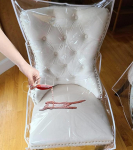 CAMZ Esszimmerstuhlhussen aus Kunststoff, transparent, wasserdicht, strapazierf&auml;hig, K&uuml;chenstuhlhussen f&uuml;r Partys, kein Staub/Schmutz/Versch&uuml;tten, 4 St&uuml;ck (6er-Set)