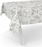 ANRO Barista &otilde;lilina laudlina, pestav aialina, vetth&uuml;lgav, 220 x 140 cm, l&otilde;igatud servaga, valge