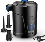 Elektriline &otilde;hupump, 5200 mAh laetav aku &otilde;hupump, s&otilde;udmisbassein, lapsed, mini &otilde;hupump, elektriline t&auml;ispump 3 &otilde;hupihustiga, kiire t&auml;ispumpamine t&auml;ispuhutavale paadile / &otilde;humadratsile