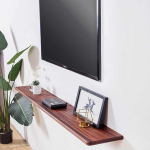 Platzsparender Schreibtisch aus Holz zur Wandmontage f&uuml;r Home Office & K&uuml;che &ndash; Vielseitiger Klapptisch f&uuml;r Waschk&uuml;che Schlafzimmer Badezimmer & Balkon &ndash; Stilvolles Sapel-Finish