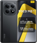 XIAOMI Poco M8 5G nutitelefon, 8 GB RAM + 512 GB m&auml;lu, 6,77-tolline 120 Hz Flow AMOLED, Snapdragon 6 Gen 3, 50 MP AI Dual Camera, 7,35 mm 3D kaardus disain, must