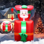 Santa Claus Inflatable Utomatic T&otilde;stmine ja langetamine Inflatable Santa Claus LED tuled, 155 cm Inflatable Christmas Decoration for Outdoor Indoor Home Door Yard Lawn Garden