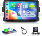 VECHTEL 8 Core 6G + 128G autoraadio Android 15 Renault Dacia Duster Logan Sandero Dokker Lodgy jaoks, 8-tolline HD IPS puuteekraaniga raadio traadita Carplay Android auto GPS Wi-Fi Bluetooth USB FM RDSiga