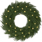 Valery Madelyn 51 cm / 20 tolli uksep&auml;rg j&otilde;ulud koos valgustusega, 30 LED tuled, esiukse j&otilde;ulup&auml;rg, roheline advendip&auml;rg, j&otilde;ulukaunistus, DIY kuusep&auml;rg, lauap&auml;rg plastikust