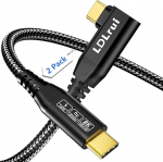 8K/4K USB C ja USB C monitori kaabel, t&auml;isnurkne 40Gbps kiire USB-C andmeedastuskaabel, USB C 3.2 Gen 2x2, 240W PD kiirlaadimine MacBook, iPad, iPhone, Lenovo, HP, Dell jaoks.
