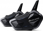 Midland BTR1 Advanced Twin C1529.01, Bluetooth-sides&uuml;steem mootorratturitele, IPX6 veekindel kiivri peakomplekt, m&uuml;rasummutus, 4 inimest, 23h aku, 1,2 km