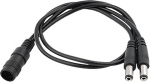BW 5.5x2.1mm 1 naissoost 2 meessoost splitter 2 Way DC toitejuhe CCTV kaamerale