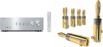 Yamaha A-S301 Stereo t&auml;isv&otilde;imendi koos D/A muunduriga Silver & KabelDirekt - Banaanipistik - 5 paari