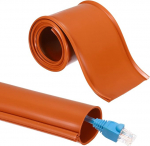 QUARKZMAN Kabelschlauch 1 Meter Durchmesser 40mm Flexibel Kabelkanal Dr&auml;hte H&uuml;lse mit Verschluss, Silkon Kabelschutzschlauch Leerrohr f&uuml;r TV Computer, Rot