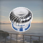 Roostevabast terasest - Loft ventilaator (400 mm) - Vihmakindel katuse turbiin optimaalse &otilde;huringluse tagamiseks, vastupidav ventilatsioonilahendus koju ja garaaži, energiat&otilde;husa disainiga