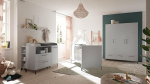 Olaf Baby Room 8-osaline - kaasaegne lastetoa komplekt, matt kriidihall, valmistatud Saksamaal - osaliselt massiivne, uksed pehmendusega, isesulguvad sahtlid, valmistatud Saksamaal, sisaldab madratsit