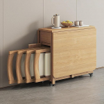 Modernes faltbares Esstisch-Set mit 4 St&uuml;hlen, vielseitiger Schreibtisch f&uuml;r K&uuml;che, Esszimmer und B&uuml;ro, platzsparendes Design, ideal f&uuml;r Mieten und kleine R&auml;ume