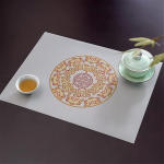Platzdeckchen-Set, Esstischmatten, 2-teiliges Tischset im chinesischen Stil, Tischset for Zuhause, Esstisch, Untersetzer, Geschirr, Sch&uuml;ssel, Tasse, Untersetzer, Wohnkultur (V&auml;rv : B, Suurus : 30 * 40c