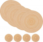 4 &uuml;mmarguse puuvillase kootud lauamati komplekt, lauamatt s&ouml;&ouml;gilaud, lauamatt, kuumakindel pestav, 30cm lauakatted ja 11cm rannalauad, khaki v&auml;rvi