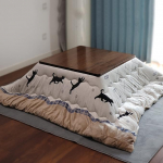 Placemat elutoa k&uuml;ttelaua talvel kohvilaud laud neljaks aastaajaks sh: (v&auml;rv : pruun, suurus : 75 * 105 * 40 cm)