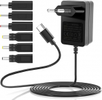 TYPE C Power Supply 12V 2A 24W AC/DC Adapter 100-240V 50-60HZ Input Transformer DC 5.5X2.5MM 3.5X1.35MM Output Plug Compatible CCTV Camera GPS Router Etc