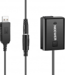 NEEWER DC Coupler Asendaja NP-FW50 aku Dummy adapteri toiteallikale koos USB kaabliga, mis &uuml;hildub Sony A7 A7R A7S A7II A7RII A7SII A6500 A6400 A6300 A6100 A6000 NEX5 NEX7 jne.