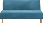 Armless Futon Cover Stretch diivanvoodi Slipcover m&ouml;&ouml;bli kaitsja Elastic Ultra Soft Velvet High Spandex kangas Diivan Shield Futon Cover (Peacock Blue)