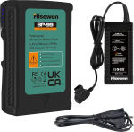 BP-99 V Mount aku, Hisewen 6700 mAh 99Wh V-Lock aku ja D-Tap laadija, mis &uuml;hildub Sony videokaameraga Broadcast LED videovalgus Blackmagic URSA Mini Pro