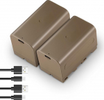 NEEWER NP-F750 asendusaku 4 tundi t&auml;ielikult laetud USB-C pordi/kaabliga, laetav kaamera-kaamera videokaamera video valguse monitori aku, mis &uuml;hildub Sony NP-F550 F750 F950 F970-ga.