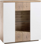 Robas Lund Helsinki Highboard kapp valge matt tammepuust laius 110 x k&otilde;rgus 114 x s&uuml;gavus 40 cm