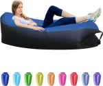 T&auml;ispuhutav diivan Veekindel Air Diivan Veekindel Air Lounger koos kaasaskantava paketiga Air Bed Portable Lazy Lounger telkimiseks, rannas, pargis, rannas Tumesinine