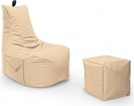 Gamer Comfort Bean Bag XL - XXL lastele, teismelistele ja t&auml;iskasvanutele Indoor & Outdoor Gaming Bean Bag t&auml;itmine EPS helmed (Beige, Bean Bag XL koos v&auml;ljaheide)