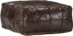vidaXL Pouf istme Pouf jalatsih&auml;rra p&otilde;randapadi istmepadi jalatsih&auml;rra Ottomani tumepruun 60 x 60 x 30 cm ehtne kitsedest nahk 60 x 60 x 30 cm Ehtne kitsedest nahk