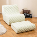 COSTWAY Bean Bag tool koos v&auml;ljaheitega, t&auml;iskasvanud Bean Bag k&otilde;rge elastse k&auml;snaga ja Teddy Velveti kattega, Bean Bag tool, p&otilde;randatool elutuppa, magamistuppa, lugemisruumi (roheline)