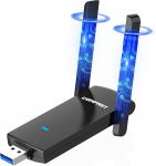 COMFAST WLAN Stick, USB WLAN adapter 1300 Mbps USB 3.0 traadita adapter Dual Band, High Gain Dual Antenna, WPA2 turvalisus, kiire paigaldus, &uuml;hildub Win 7/8/8.1/10 ja Mac 10.9 kuni 10.15-ga.