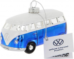 BRISA VW Collection - Volkswagen T1 Bulli buss klaasist j&otilde;ulukaunistus ja -dekoratsioon kinkekarbis (1:40 m&otilde;&otilde;tkavas, sinine)