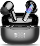 Bluetooth k&otilde;rvaklapid, k&otilde;rvaklapid, juhtmeta Bluetooth 5.4, 4 ENC m&uuml;ravastase mikrofoniga, 40 tundi s&uuml;gav bass, juhtmeta HiFi stereoheli, IPX7 veekindlad spordik&otilde;rvaklapid, LED-ekraan, USB-C