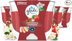 Glade Cosy Apple & Cinnamon kauakestev l&otilde;hnak&uuml;&uuml;nal klaasist, kuni 30 tundi p&otilde;lemisaega, 4 tk (4 x 204 g)