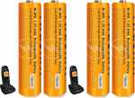 NI-MH aku telefonile, Gigaset telefonitorule, 1,2 V, 750 mAh aku AAA telefonile, 2 akut AAA Panosonic juhtmeta telefonidele (2 tk).