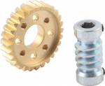 28:1 Gear Ratio Worm Speed Reducer Worm Gear Screw Combination Reduction Ratio Motor Internal Drive Accessories with 24 Teeth Worm Wheel 6 mm Bore Gear Shaft