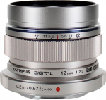 Olympus M.ZUIKO DIGITAL ED 12 mm 1:2.0 Lens - Silver
