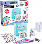 Canal Toys - Photo Creator CLK017 Pocket Printer Set for Smartphone with Markers, Stickers and Thermal Paper Rolls for Instant Printing 1 Portable Printer Blue