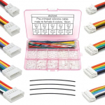 elechawk ZH 1,5 mm mees- ja naisliitmikud ja 28AWG eelkinnitatud silikoonkaabli komplekt, 2/3/4/5/6 pin korpus, JST adapteri kaabli&uuml;hendused 160 mm pikkuse traatkaabliga