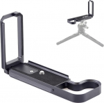Hasselblad X 2D/X 2D II kaameraga &uuml;hilduv L-kujuline k&auml;epide, Kiirlahendusplaat Arca statiivile, sisset&otilde;mmatav metallist k&auml;epide 1/4" keermega kaameratarvikutega