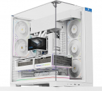 TR A70 valge ATX m&auml;ngukapp kolmepoolse kolonnita panoraamklaaspaneeliga, 8 CPU ventilaatoripesa, 4-suunaline &otilde;huringlus, t&ouml;&ouml;riistavaba vertikaalne GPU kiire vabastamine koos kukkumiskaitsefunktsiooniga