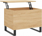 vidaXL kohvilaud, diivanilaud elutuppa, elutoa laud, kus on palju hoiuruumi, k&uuml;ljelaud, kohvilaud, elutoa m&ouml;&ouml;bel, Sonoma tammepuidust materjal