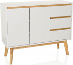 hjh LIVING TAROLO I 3 sahtlit, 2 ust, skandinaavia stiilis, pehmelt sulguv, k&auml;epidemevaba disain, puidust jalgadega kapp, valge v&auml;rvi