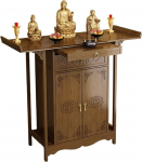 Buddhistischer Altartisch aus Bambus mit Schublade, pers&ouml;nlicher Schreinschrank f&uuml;r die Inneneinrichtung, chinesischer Nischen-Opfertisch f&uuml;r Wohnzimmer und Schlafzimmer (55,1 "x15,7 "x42")