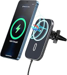 BHHB 15 W magnetiline traadita mobiiltelefoni hoidja, autolaadija, &uuml;hildub Mag-Safe &otilde;huventilaatori autohoidjaga, kiirlaadija, traadita laadija, 360&deg; p&ouml;&ouml;ratav rakendus iPhone 16/15/14/13/12 Pro Max Plus'ile