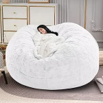 LCYFBE Bean Bag Chair Cover (Cover Only Cover, No Filler), Soft Fluffy PV Velvet, Washable, Lazy Diivan Duvet Cover, Living Room, Bedroom, Outdoor Furniture (#3.5 ft (150 x 75 cm))