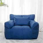 Bohnenbeutel Stuhl Cover, Faule Diivanid Deckungsst&uuml;hle Leinenstoff Liege Sitz Sitz Sitzbeutel Wohnzimmer Sitzs&auml;cke Abdeckung, Faule Sofa -st&uuml;hle St&uuml;hle Dark-Blue